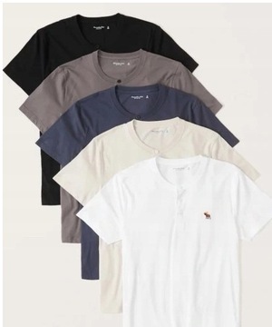 Koszulki Polo Abercrombie & Fitch 5-pack Icon Henley M FOLIA MARRIOTT WAWA