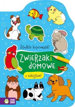 Słodkie kolorowanki. Zwierzaki domowe Zielona Sowa