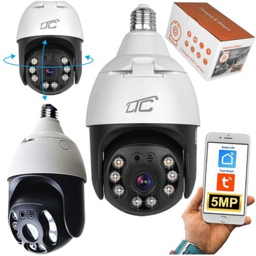 KAMERA OBROTOWA ŻARÓWKA E27 WI-FI 5Mpix ZEWNĘTRZNA