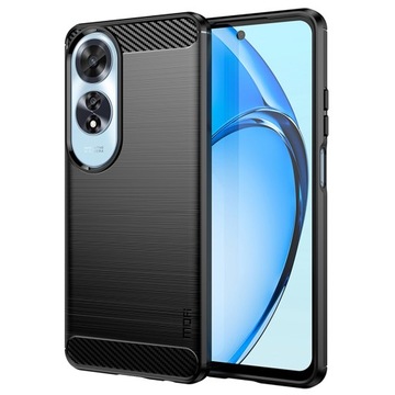 For Oppo A60 4G Case Brushed TPU Anti-Fall Phone Protective Cover - Black