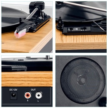 Коричневый проигрыватель Fenton с динамиками и Bluetooth + винил + запасная игла БЕСПЛАТНО