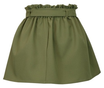 МИНИ-ЮБКА ХАКИ НА РЕЗИНОВОМ РЕМЕШКЕ