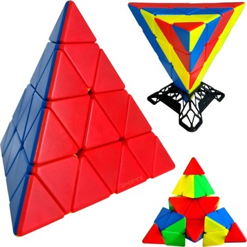 ORYGINALNA KOSTKA PIRAMIDA PYRAMINX 4x4 SENGSO TRÓJKĄTNA + PODSTAWKA GRATIS