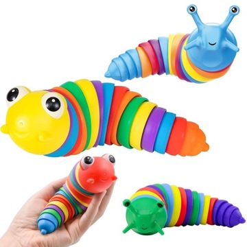 SENSORYCZNY ROBAK TĘCZOWA GĄSIENICA ŚLIMAK ANTYSTRESOWY