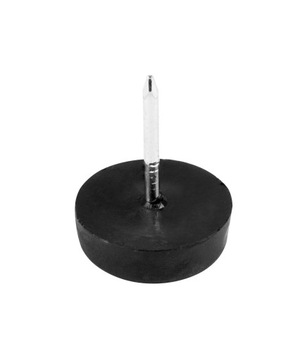 100x ŚLIZGACZ POJEDYNCZY Z GWOŹDZIEM STOPKA MEBLOWA CZARNY