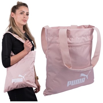 Torebka Damska Puma Shopper Bag Sportowa Torba Na ramię Pudrowy Róż