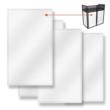 STAND4ME DJ SCREEN XL НАСТОЛЬНЫЙ ЭКРАН ЧЕРНО-БЕЛЫЙ МОБИЛЬНЫЙ КОМПЛЕКТ DJ ЭКРАН 100 СМ