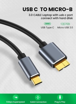 KABEL DO DYSKU zewnętrznego HDD USB-C 3.0 MacBook