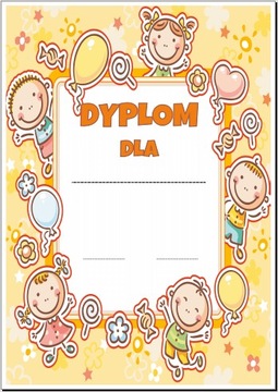 Dyplom Uniwersalny DZIECI |format A4| gruby papier
