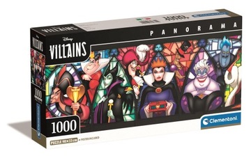 CLE puzzle 1000 Panorama Compact Villains 39872, CLEMENTONI, 227502.