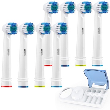 8x KOŃCÓWKI DO SZCZOTECZKI ELEKTRYCZNEJ ORAL-B PRECISION CLEAN PODSTAWKA Z