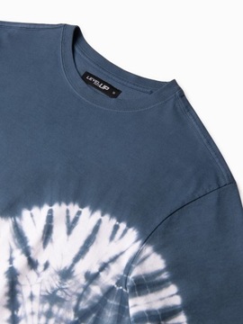 T-shirt męski bawełna ciemnoniebieski V4 S1617 M
