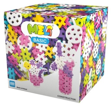 Klocki Meli Konstruktor Pastel 400 elementów Wafle