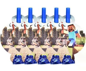 БОЛЬШОЙ НАБОР XXXL ШАРЫ MINECRAFT НА ДЕНЬ РОЖДЕНИЯ СТОЛОВЫЕ ТАРЕЛКИ СТОЛОВЫЕ ПРИБОРЫ ТРУБА