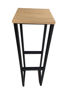 Solidny HOKER metalowy taboret 100 cm HIKORA KLON NATURAL MEBEL ZŁOŻONY