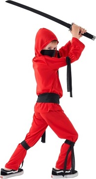 Косплей костюм ниндзя, размер L, черный и красный, идеально подходит для любителей кино.