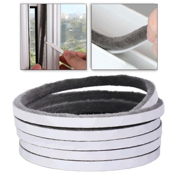 Уплотнение двери, сильная вязкость, пылезащита, 0,9 см x 0,5 см x 10 м