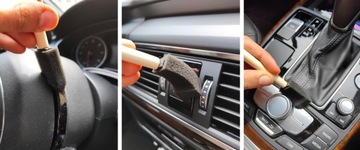 Кисть-губка плоская поролоновая с деревянной ручкой - черная, 45х25мм 1 шт.