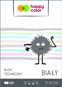 BLOK techniczny HAPPY COLOR A3 170g biały
