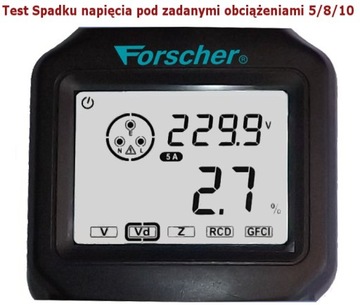 Tester Instalacji Elektrycznej RCD FORSCHER FS906 + Świadectwo wzorcowania