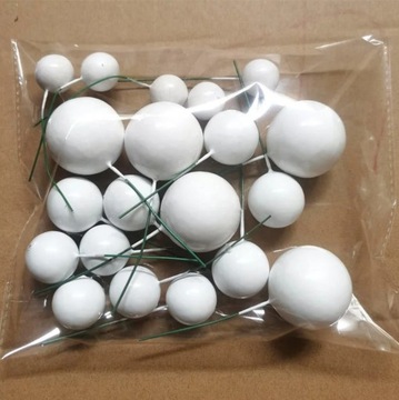 ШАРНЫЙ ТОПЕР ШАРЫ НА ВЫБОРКЕ БЕЛЫЕ 20 шт УКРАШЕНИЕ ТОПЕР ДЛЯ ТОРТА 310