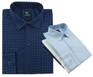 KOSZULA chłopięca wzór DŁUGI RĘKAW szkoła 140