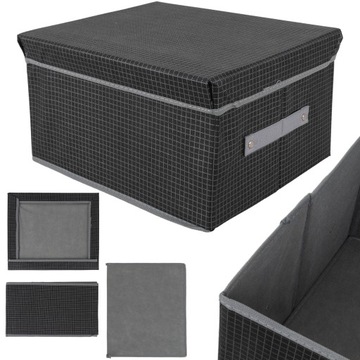 POJEMNIK DO PRZECHOWYWANIA USZTYWNIANY ORGANIZER PUDŁO TEKSTYLNE 35x30x20