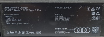 Электрический кабель зарядного устройства Audi A3 8V E-Tron 8V4971675AK