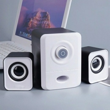 КОМПЬЮТЕР ДИНАМИКИ НОУТБУК ПК ТВ 2.1 СВЕТОДИОДНАЯ ПОДСВЕТКА USB 5 Вт САБВУФЕР