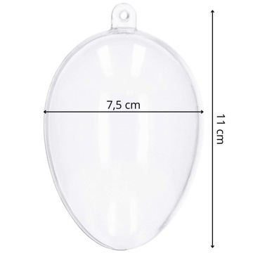 JAJKO BOMBKA AKRYLOWA OZDOBA BOMBKI AKRYLOWE PRZEŹROCZYSTE OWALNE 11cm x4