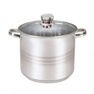 КАСТРЮЛЯ ИЗ НЕРЖАВЕЮЩЕЙ СТАЛИ 8 Л ГАСТРО-ИНДУКЦИЯ 24 СМ