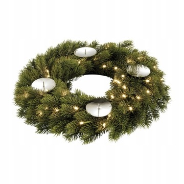 ŚWIĄTECZNY WIENIEC PODŚWIETLANY 50 LED 40 cm