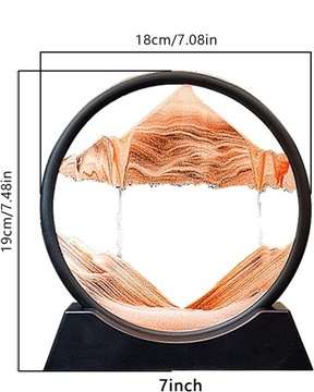 3D украшение стола с глубоким морским песком, песочные часы, пейзаж, плавное изображение