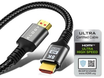Кабель HDMI 2.1, 3 м, 4K, 8K, ПРЕМИУМ, МЕДЬ, УЛЬТРА, высокая скорость, 60 Гц, 48 Гбит/с, CE