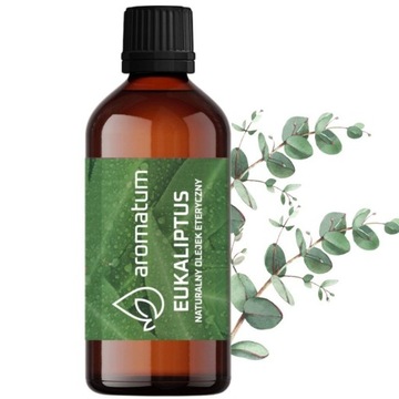 AROMATUM naturalny Olejek Eteryczny EUKALIPTUS eukaliptusowy XL 100ml