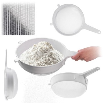 SITKO SITO GĘSTE DO NALEWEK WINA PRZETWORÓW KUCHENNE PLASTIKOWE 25cm 250 mm