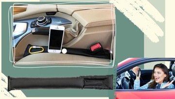 2 Uniwersalne wypełniacze szczelin między fotelem konsolą w aucie ekoskóra