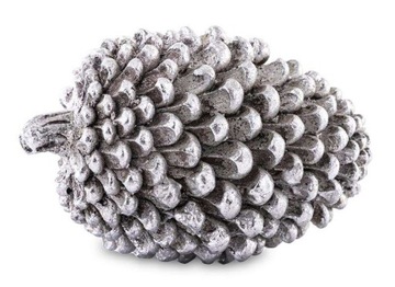 OZDOBNA SZYSZKA FIGURKA DEKORACJA SREBRNA