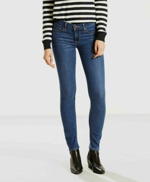 Levis Damskie dżinsy 711 Skinny Dark Wash 18881-0251-28/30