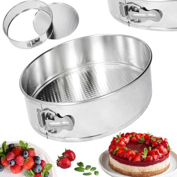 TORTOWNICA BLACHA DO PIECZENIA OKRĄGŁA 22 CM DLA TORTÓW I CIAST UNIWERSALNA