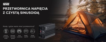 Преобразователь напряжения Newell с чистой синусоидой - 24 В/230 В, 2000 Вт