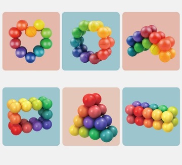 ОБРАЗОВАТЕЛЬНАЯ ЛОГИЧЕСКАЯ ИГРА АНТИСТРЕСС ШАРИКИ МОНТЕССОРИ ПОДАРОК