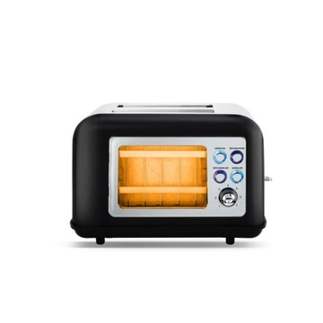 Toster retro na 2 tosty z okienkiem TOASTEO GLASS BLACK