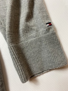 Tommy Hilfiger ORYGINAL WEŁNIANY MERINO SWETER XL