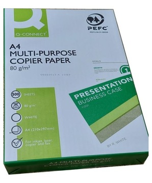 Q-connect A4, белая копировальная бумага, 5 стопок