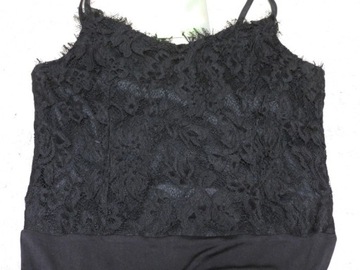 Missguided Black Lace Overlay Bodysui body 36-TRx2