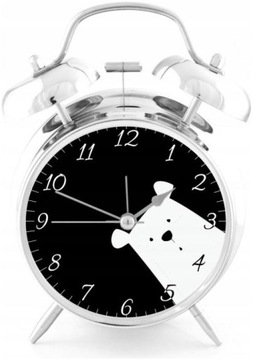 Budzik ALARM z dzwonkami skandynawski Miś