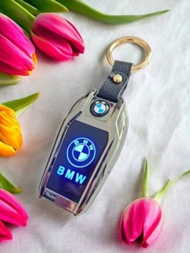 ЭЛЕГАНТНЫЙ БРЕЛОК ДЛЯ КЛЮЧА BMW GLOW LIGHTER ЧЕХОЛ С ЛОГОТИПОМ И СВЕТОДИОДНОЙ СВЕТОДИОДНОЙ ЗАЖИГАЛКОЙ