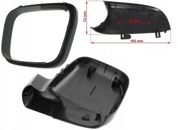 VW T5 CADDY 03- POUZDRO ZRCÁTKO KPL. 3CZ. PRAVÁ