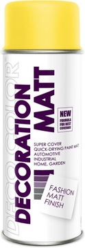 SPRAY LAKIER W SPREJU DECO MATT 400ML ŻÓŁTY